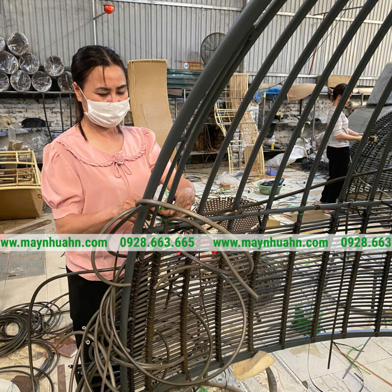đan bàn ghế ngoài trời BB026