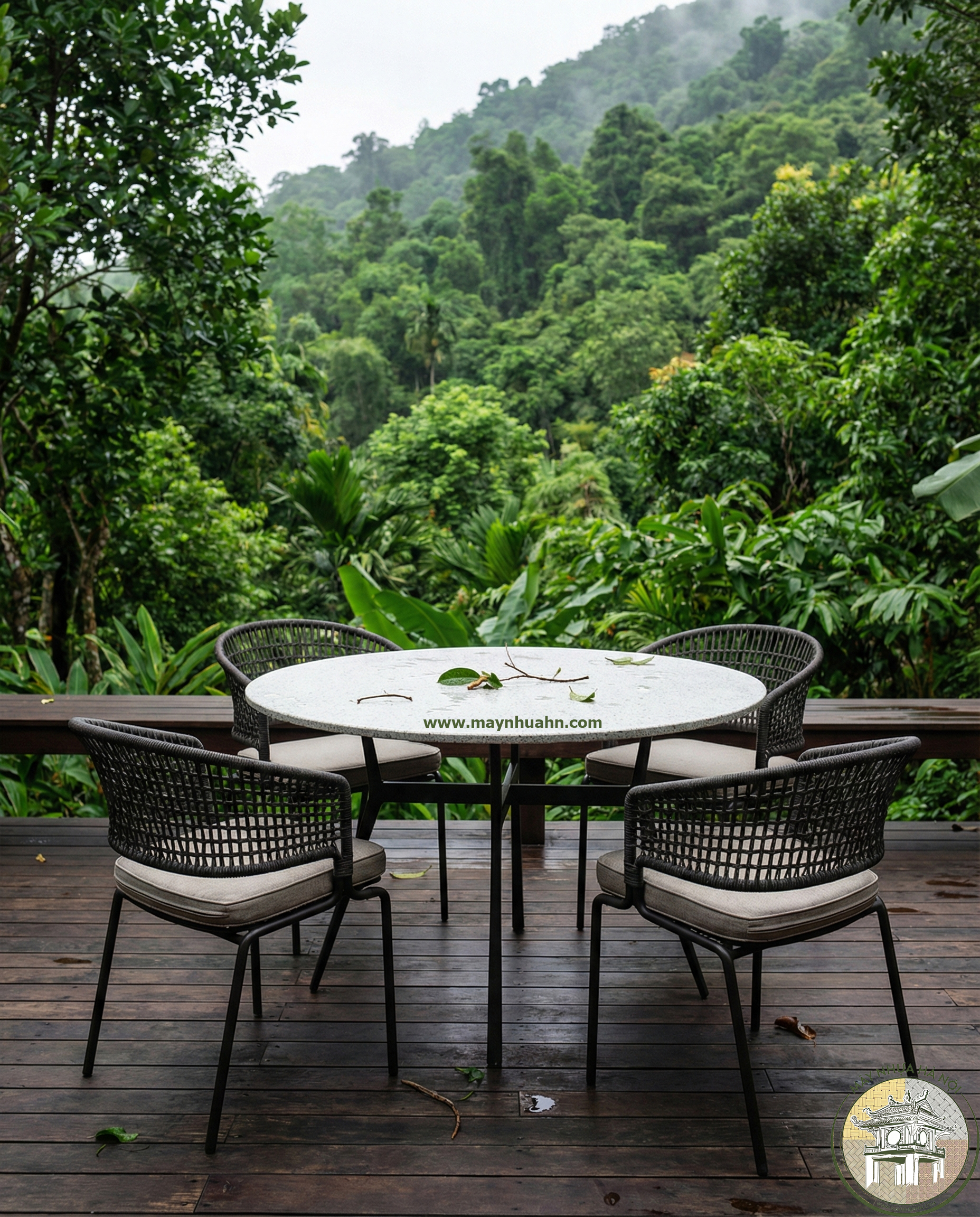 bàn ăn ngoài trời 1 bàn 4 ghế