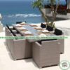 Bộ Bàn Ghế Ăn Ngoài Trời 8 Ghế Mây Nhựa BBQ020
