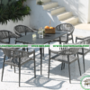 Bộ Bàn Ghế Ăn Ngoài Trời Mây Nhựa BBQ011