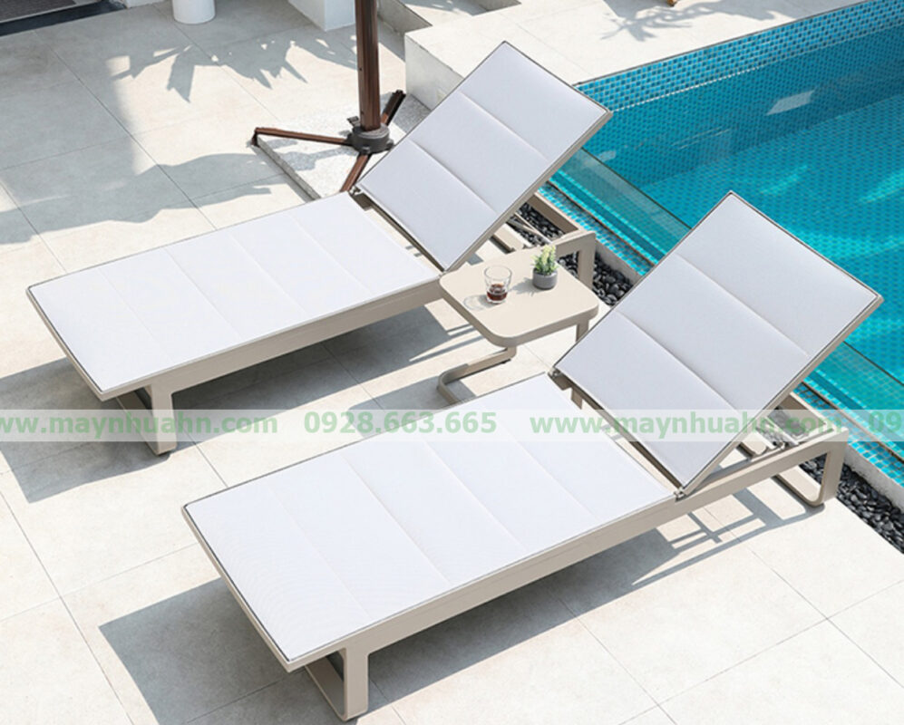 ghế hồ bơi khung nhôm bb075