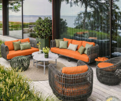 sofa mây nhựa sân vườn ngoài trời E190