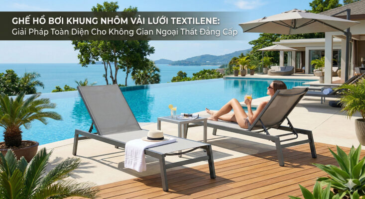 kinh nghiệm lựa chọn ghế hồ bơi khung nhôm textilene