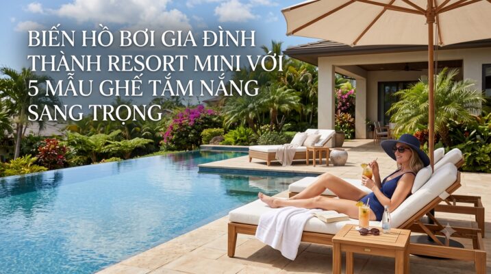 lựa chọn ghế tắm nắng hồ bơi cho gia đình
