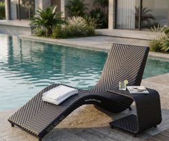 ghế hồ bơi nhựa giả mây BB97