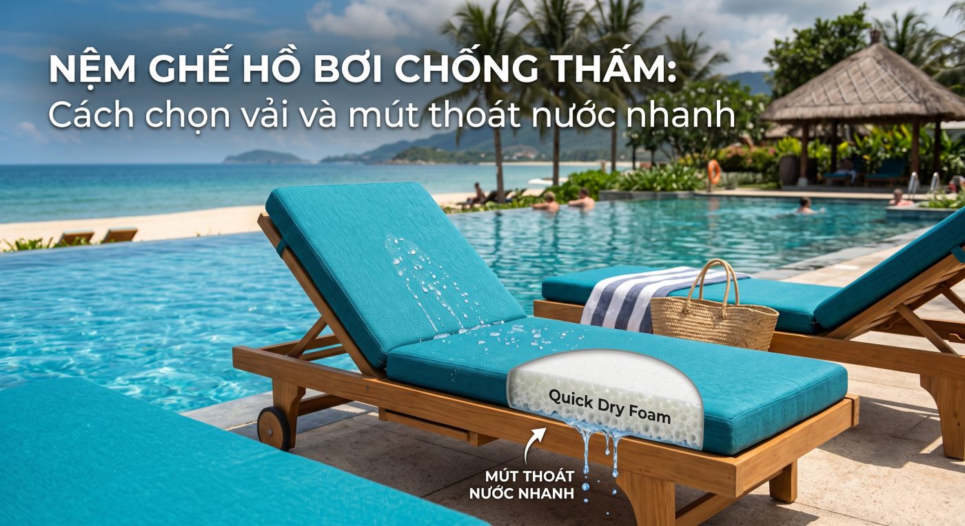 cách chọn vỏ đệm ghế hồ bơi